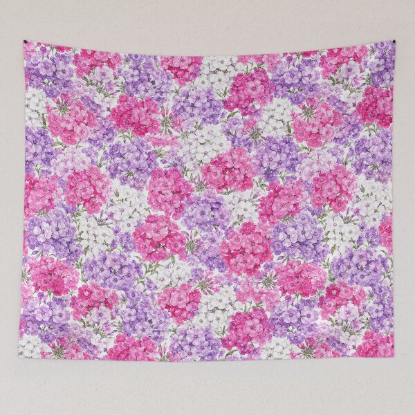 Item preview, Phlox Summer Carpet Watercolor Dense Seamless Pattern designed and sold by Inkworksbyshery.