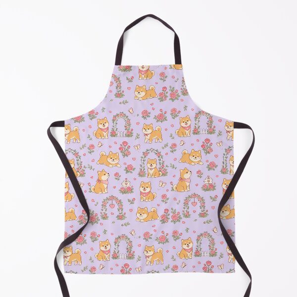 Item preview, Shiba Inu Rose Garden Pattern designed and sold by Soft Berry Studio.