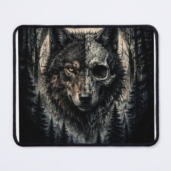Item preview, Wolf Duality Dark Art designed and sold by HollowOakPrints.