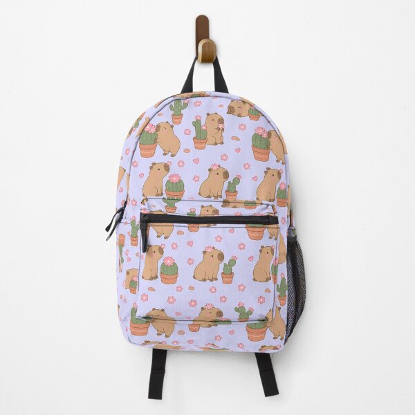 Item preview, Capybara Cactus Flower Pattern designed and sold by Soft Berry Studio.