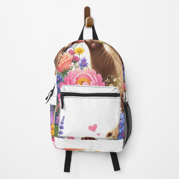 Item preview, Cute otter with colorful flowers designed and sold by VladaV.