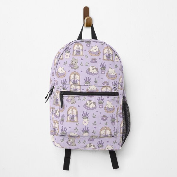 Item preview, Cozy Cat Lavender Window Pattern designed and sold by Soft Berry Studio.