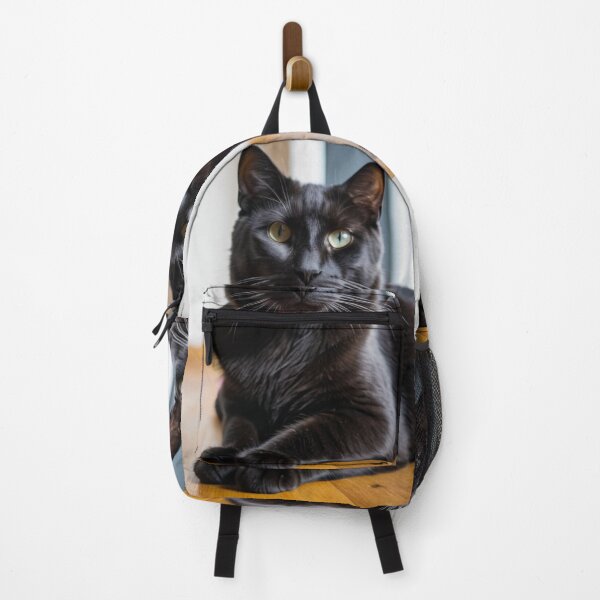 Item preview, Animals - Black Cat with Golden Eyes, Elegant Feline Portrait designed and sold by World-Pets.