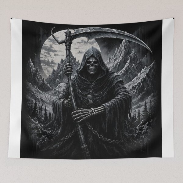 Item preview, Grim Reaper Death Figure Artwork designed and sold by HollowOakPrints.