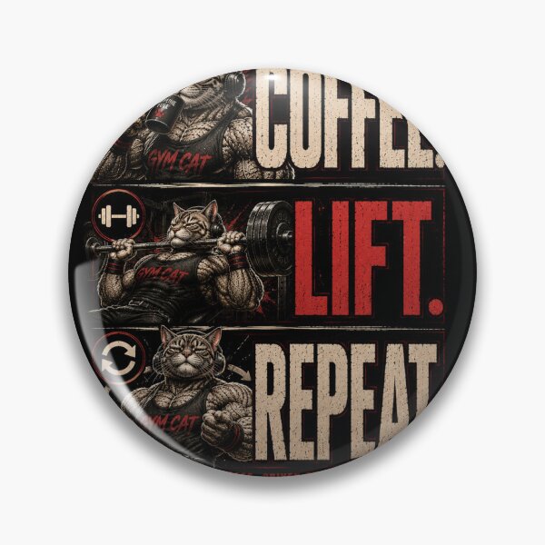 Item preview, Coffee Lift Repeat Funny Gym Cat Vintage Fitness Routine Gift designed and sold by Digistore1221.