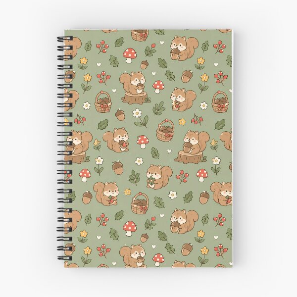 Item preview, Cute Squirrel Woodland Pattern designed and sold by Soft Berry Studio.