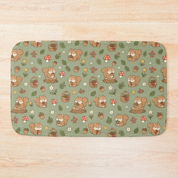 Item preview, Cute Squirrel Woodland Pattern designed and sold by Soft Berry Studio.