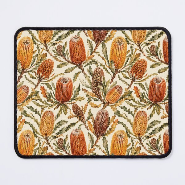 Item preview, Banksia Wild Australian Watercolor Seamless Floral Pattern designed and sold by Inkworksbyshery.