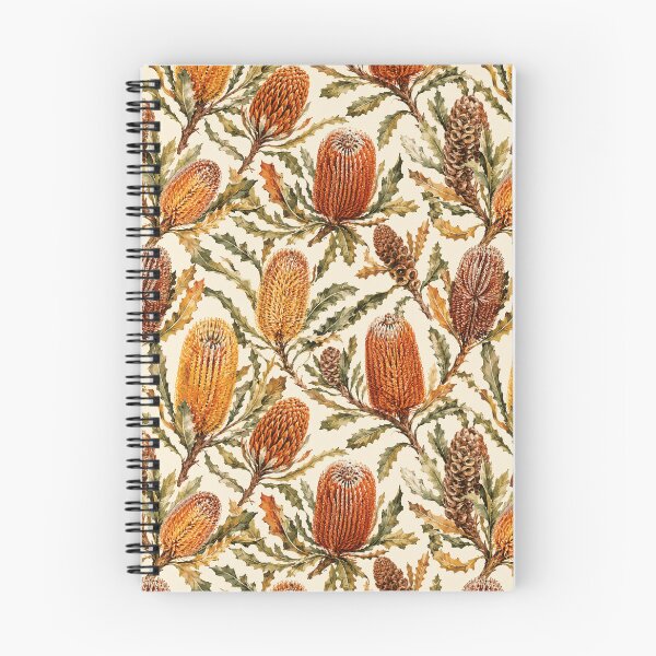Item preview, Banksia Wild Australian Watercolor Seamless Floral Pattern designed and sold by Inkworksbyshery.