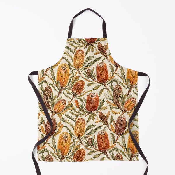 Item preview, Banksia Wild Australian Watercolor Seamless Floral Pattern designed and sold by Inkworksbyshery.