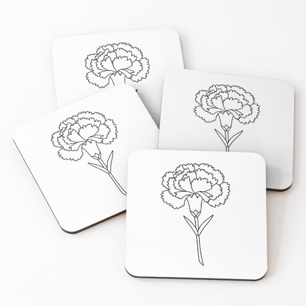 Item preview, Carnation Flower Botanical Line Art designed and sold by ArtPer-design.