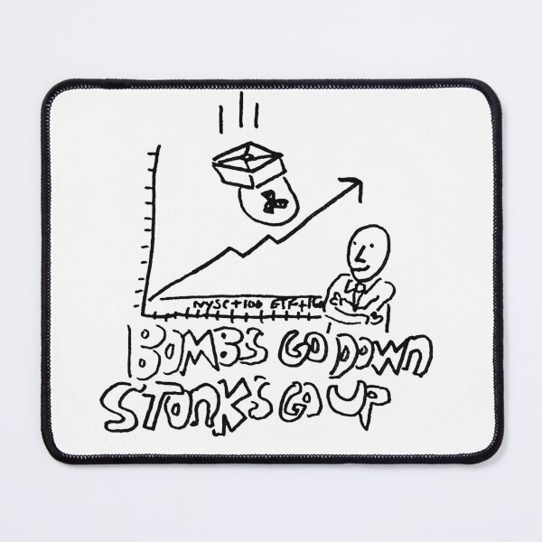 Item preview, Bombs go down Stonks go up designed and sold by Gr33zy Art.