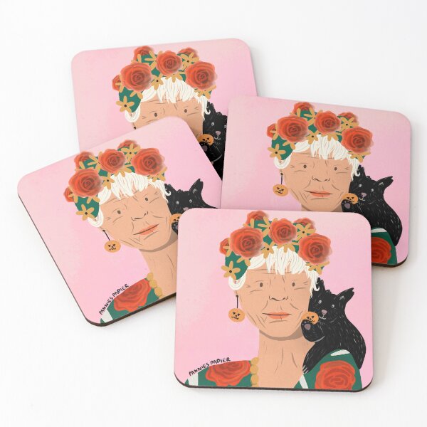 Item preview, Halloween Grandma Portrait with Black Cat designed and sold by Pannies Papier.