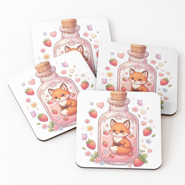 Item preview, Baby fox in glass bottle designed and sold by kidoramagic.