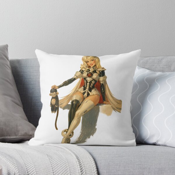 Item preview, Retro Sci-Fi Heroine Pin-Up | Original Futuristic Warrior Illustration designed and sold by Cosplayvintage.