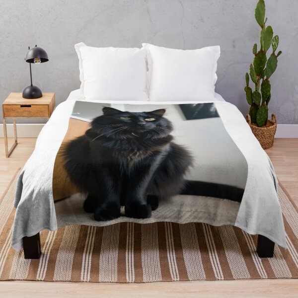 Item preview, Animals - Black Cat with Golden Eyes, Feline Elegance in a Modern Interior designed and sold by World-Pets.