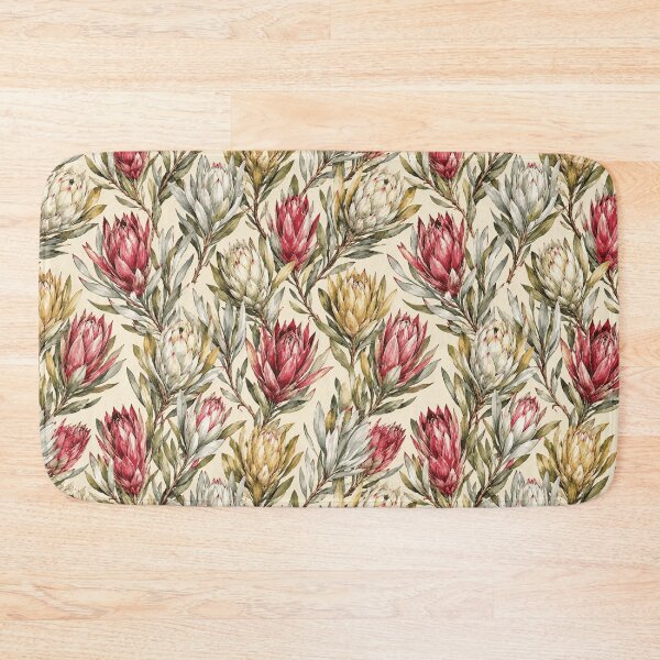 Item preview, Leucadendron Cone Silver Watercolor Seamless Botanical Pattern designed and sold by Inkworksbyshery.