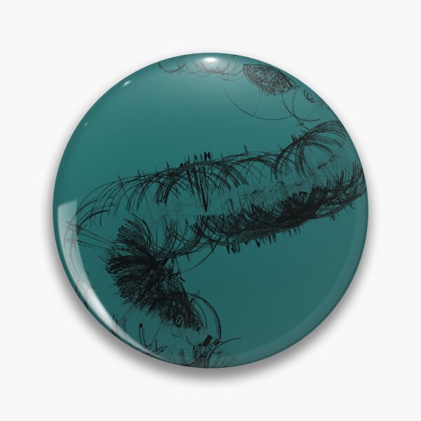 Item preview, Dark Teal Cybernetic Wave Geometric Art designed and sold by BetweenForms.