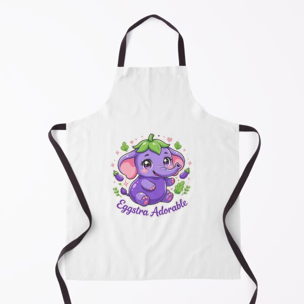 Item preview, Eggstra Adorable Kawaii Eggplant Elephant T-Shirt – Cute Vegetable Animal Pun Gift for Kawaii Lovers & Foodie Fans designed and sold by GemBob Creations.