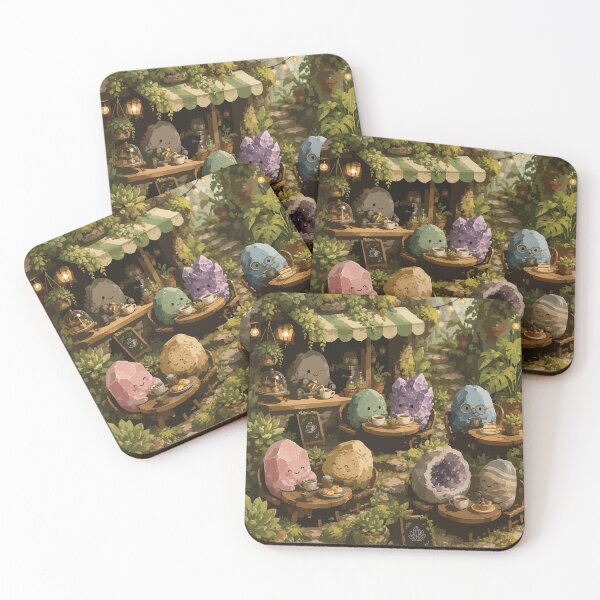 Item preview, Cute Crystal Coffee Shop Sticker for Rock Collectors & Geology Lovers designed and sold by SimplePoDesign.