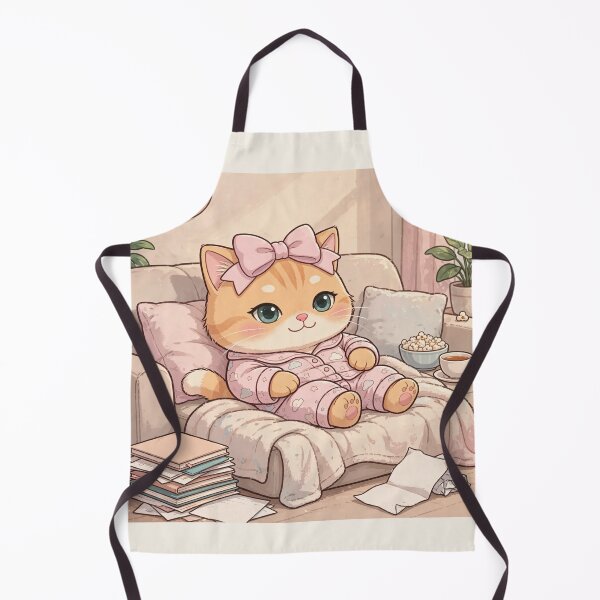 Item preview, Cute Cozy Kawaii Cat Relaxing designed and sold by Moody Vibes Studio.
