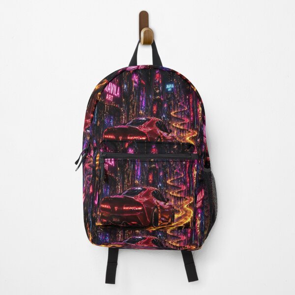 Item preview, Coche rojo retro cyberpunk designed and sold by JMAVILA ART.