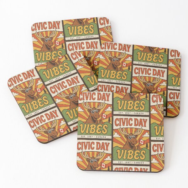 Item preview, Retro Civic Day Vibes Moose Canadian Long Weekend Vintage Design designed and sold by InspiredCreatives.