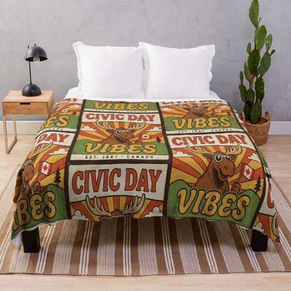 Item preview, Retro Civic Day Vibes Moose Canadian Long Weekend Vintage Design designed and sold by InspiredCreatives.