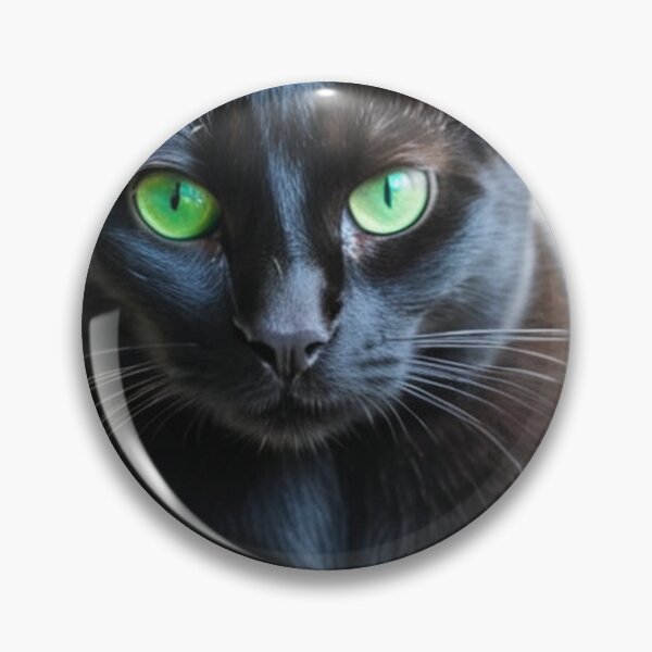 Item preview, Animals - Black Cat with Green Eyes, Hypnotic and Intense Gaze designed and sold by World-Pets.