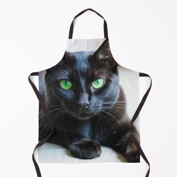 Item preview, Animals - Black Cat with Green Eyes, Hypnotic and Intense Gaze designed and sold by World-Pets.