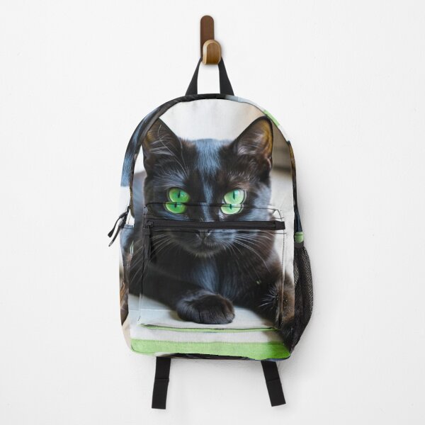 Item preview, Animals - Black Cat with Green Eyes, Hypnotic and Intense Gaze designed and sold by World-Pets.