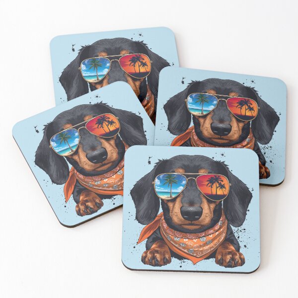 Item preview, COOL BLACK DACHSHUND DOG designed and sold by BKDIGITALSHOP.