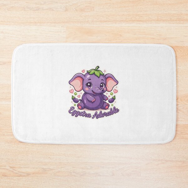 Item preview, Eggstra Adorable Kawaii Eggplant Elephant T-Shirt – Cute Animal Pun Sticker & Gift for Elephant Lovers, Foodies and Cozy Girls designed and sold by GemBob Creations.