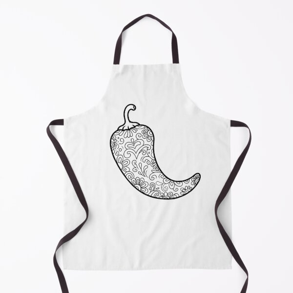 Item preview, Floral Chili Pepper Line Art designed and sold by ArtPer-design.