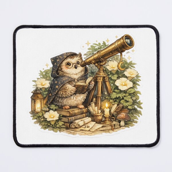 Item preview, Moonlit Owl Stargazer Cottagecore Sticker designed and sold by Alpha-mike13.
