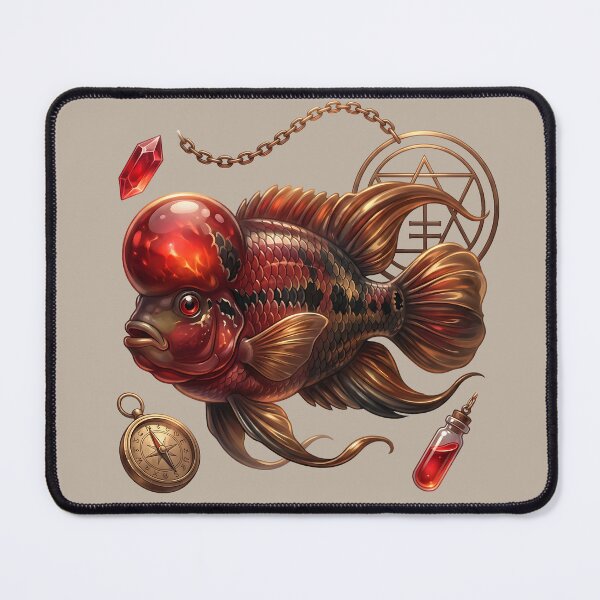 Artikelvorschau, Mystische Flowerhorn-Buntbarsch-Alchemie-Kunst entworfen und verkauft von MythicCotton.