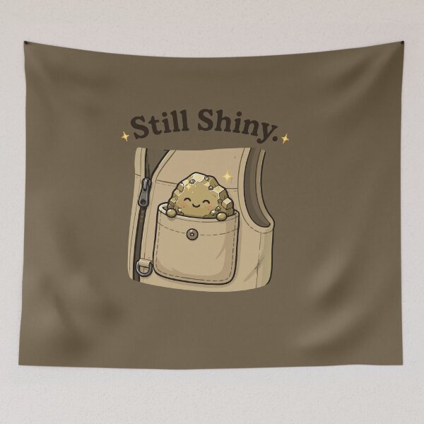 Item preview, Still Shiny Funny Rockhound Sticker for Crystal & Mineral Collectors designed and sold by SimplePoDesign.