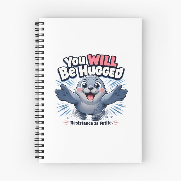 Item preview, Funny Hug Shirt – You Will Be Hugged Cartoon Seal Resistance Is Futile Tee designed and sold by DmaarGroup.