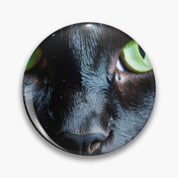 Item preview, Animals - Black Cat with Green Eyes, Hypnotic and Intense Portrait designed and sold by World-Pets.