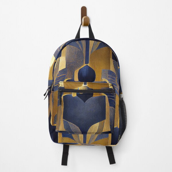 Item preview, Vintage Royal Blue And Golden Art Deco Pattern designed and sold by DEC02.