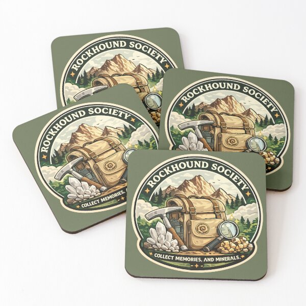 Item preview, Rockhound Society Badge Sticker for Geology & Mineral Collectors designed and sold by SimplePoDesign.