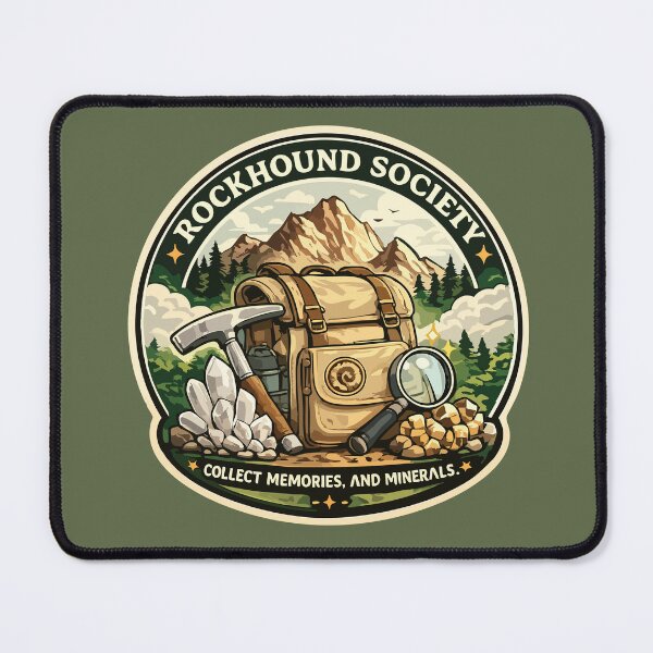 Item preview, Rockhound Society Badge Sticker for Geology & Mineral Collectors designed and sold by SimplePoDesign.