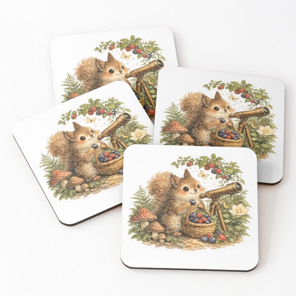 Item preview, Woodland Squirrel Berry Picker Cottagecore Sticker designed and sold by Alpha-mike13.