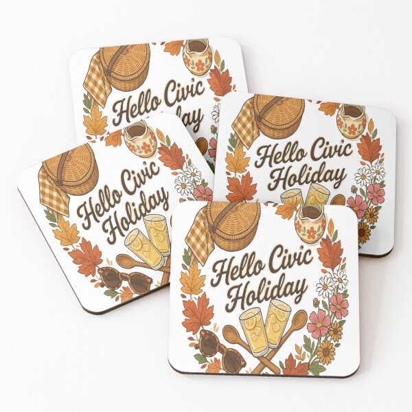 Item preview, Hello Civic Holiday Retro Picnic Canadian Summer Vintage Design designed and sold by InspiredCreatives.
