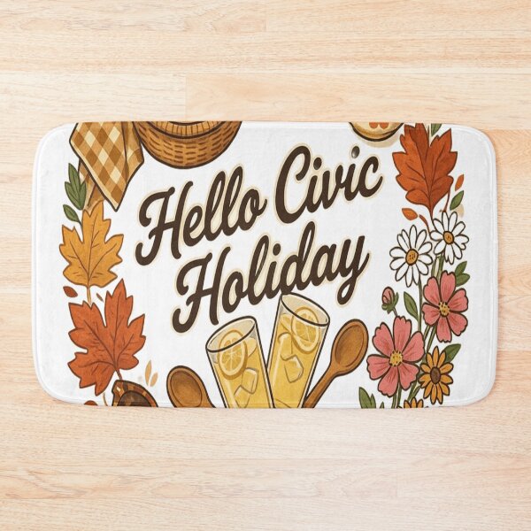 Item preview, Hello Civic Holiday Retro Picnic Canadian Summer Vintage Design designed and sold by InspiredCreatives.