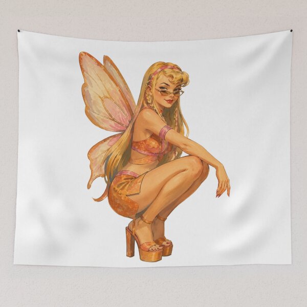 Item preview, Fairy Succubus Pin-Up | Original Fantasy Retro Glamour Illustration designed and sold by Cosplayvintage.
