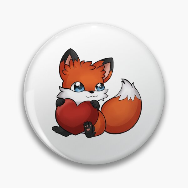 Item preview, Cute Kawaii Fox Holding Heart Cartoon designed and sold by سله أرت.