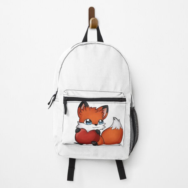 Item preview, Cute Kawaii Fox Holding Heart Cartoon designed and sold by Sela Art .
