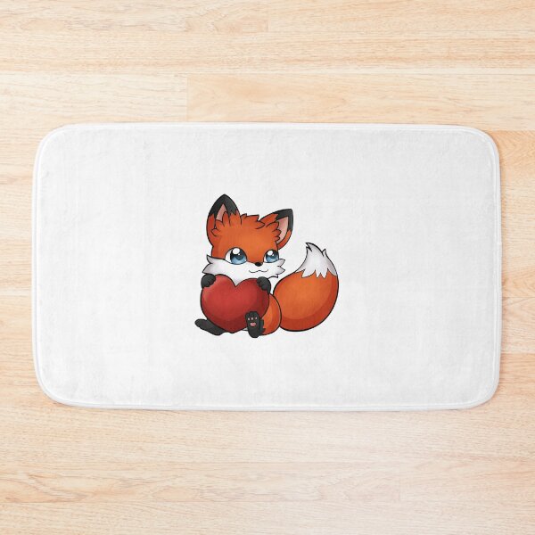 Item preview, Cute Kawaii Fox Holding Heart Cartoon designed and sold by سله أرت.