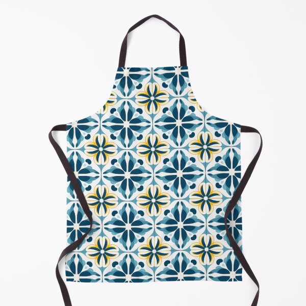 Item preview, Teal & Gold Pinwheel Blossom Seamless Tile Pattern designed and sold by DigitaICraft.